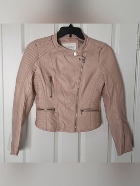 NWOT CI SONO MOTO JACKET IN SOFT PINK VEGAN LEATHER